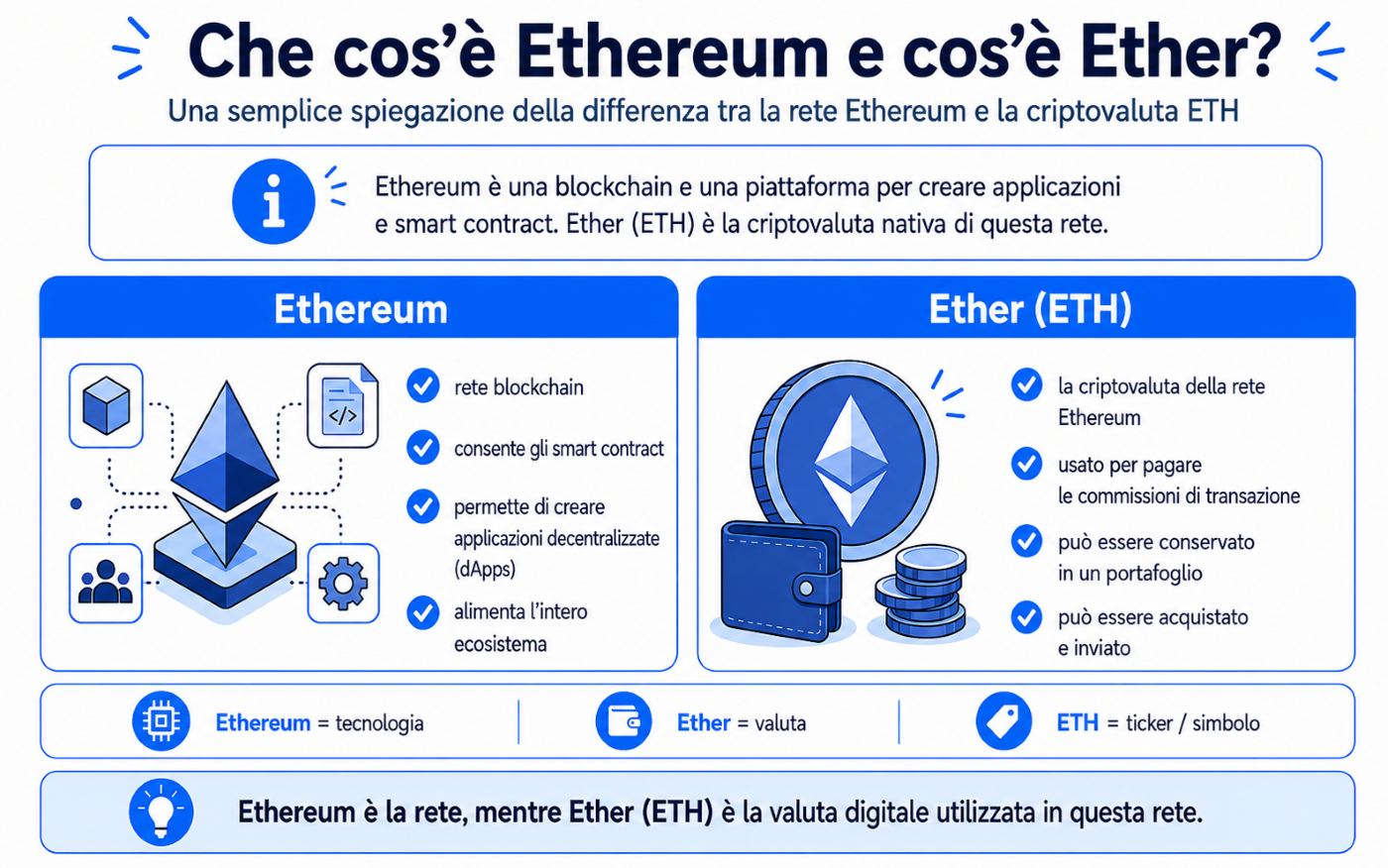 Differenze tra Ether ed Ethereum