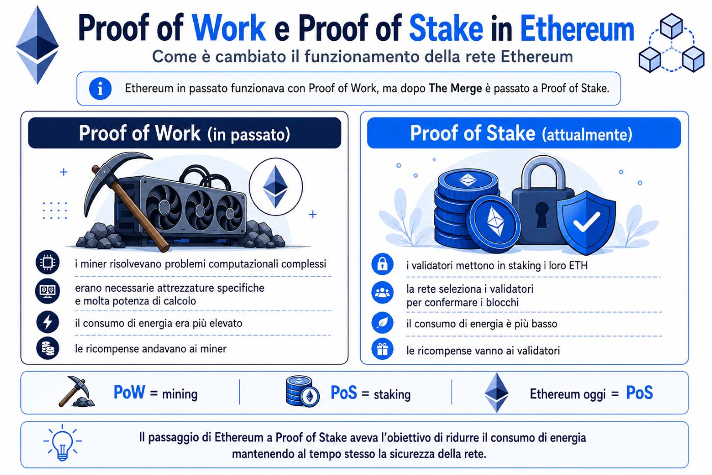 Proof of Work e Proof of Stake in Ethereum