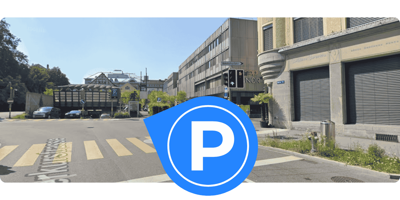Parkplatz in der Nähe des Bitcoin-ATMs