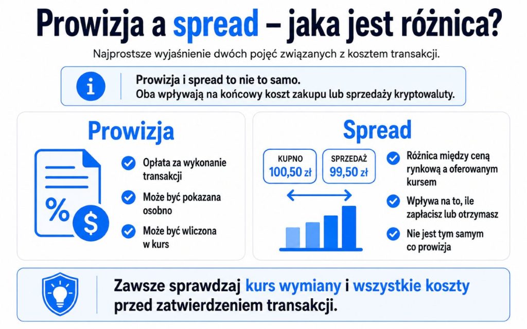 Grafik, die den Unterschied zwischen Provision und Spread erklärt.
