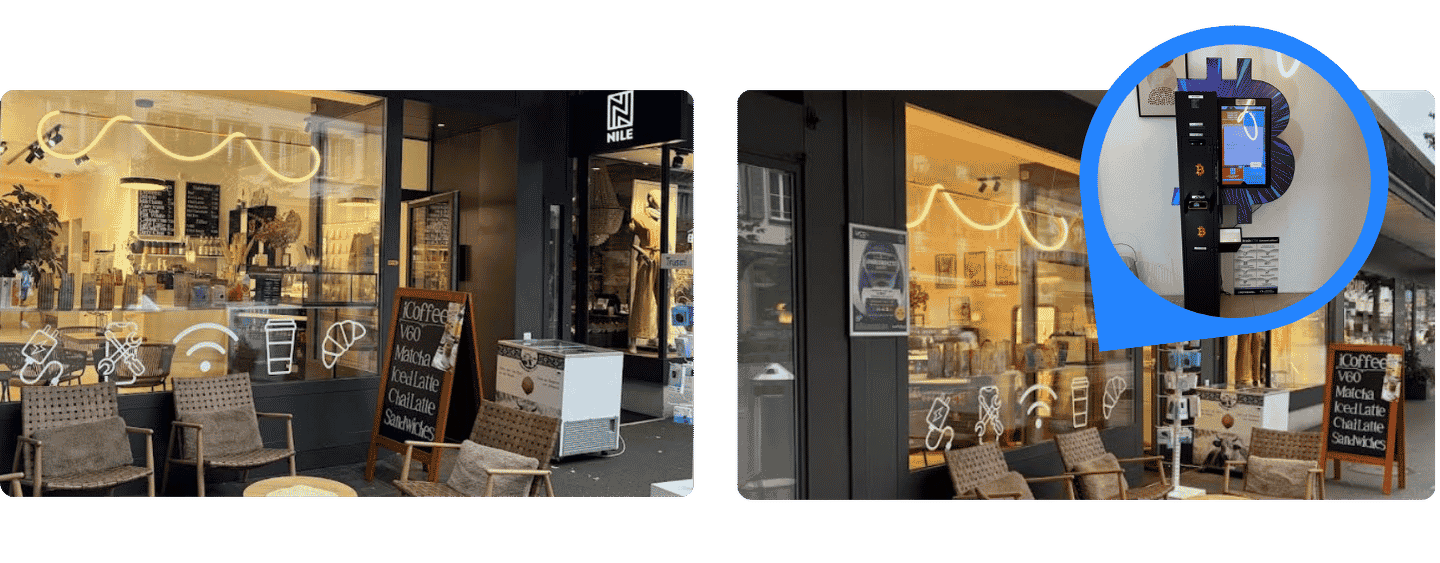 Standort des Bitcoin ATM in Interlaken nahe dem Bahnhof Interlaken West