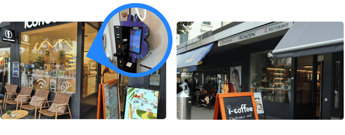 Standort des Bitcoin ATM in Interlaken nahe dem Bahnhof Interlaken West